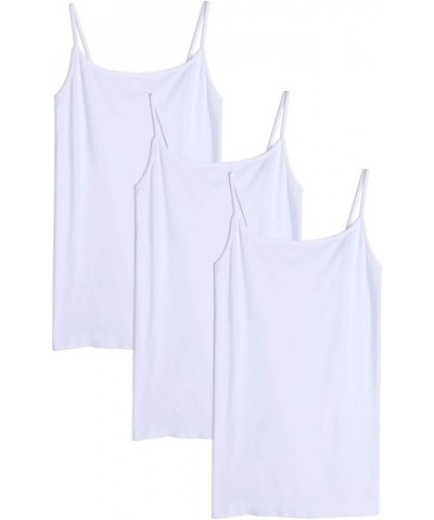 Women Seamless Premium Classic Camisole, Made in U.S.A, One Size 3 Pack: White, White, White $10.36 Tanks