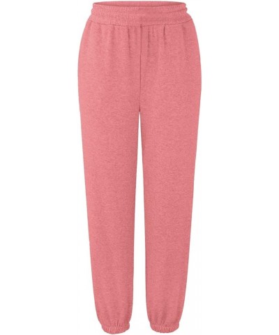 Women's Casual Baggy Sweatpants Athletic Workout Drawstring High Waisted Cinch Bottom Gym Lounge Joggers with Pockets Pink $1...