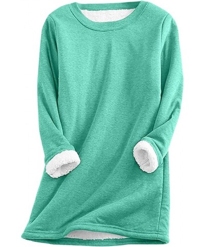 Thermal Shirts for Women Fleece Lined Winter Tops Warm Long Sleeve Undershirt Base Layer Pullover for Cold Weather A2_green $...