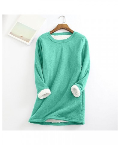 Thermal Shirts for Women Fleece Lined Winter Tops Warm Long Sleeve Undershirt Base Layer Pullover for Cold Weather A2_green $...