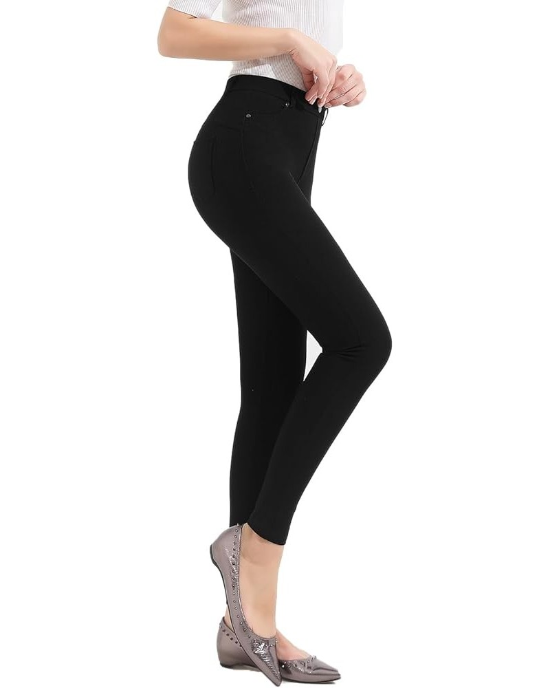 Women's Dress Jeggings Skinny Pants Stretchy Work Slacks Business Casual Leggings with Pockets Office Black $17.18 Leggings