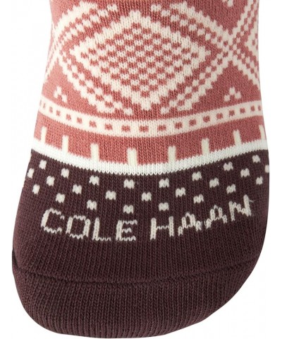 Women's Socks - Foldover Turn Cuff Cushion Crew Socks (1 Pair) Burgundy Fair Isle $9.85 Socks