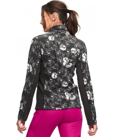 Women's Dina Fleece Base Layer Jacket Dark Grey $25.19 Activewear