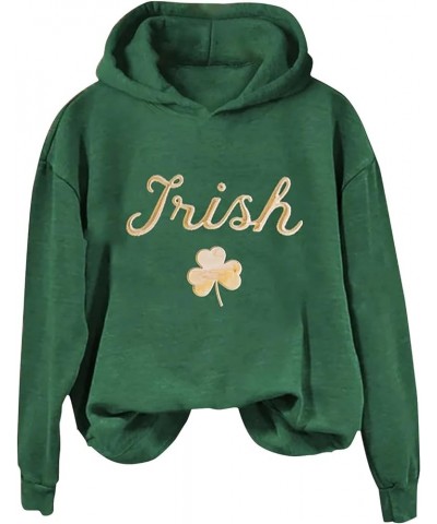 Women's St. Patrick's Day American Flag Print Sweatshirt Shamrock Graphic Casual Tops Clover Long Sleeve Pullover 10-green $1...