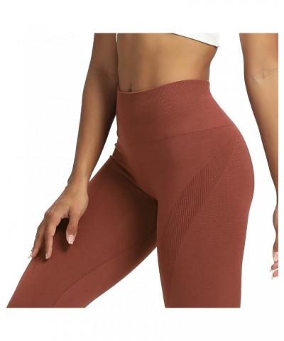 Seamless Legging for Women Carbon Tummy Control Workout Gym Sport Active Yoga Fitness Pants Butterbrown $12.30 Activewear