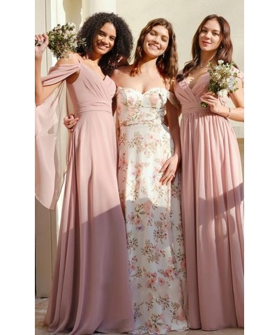 Women's Ruffles Bridesmaid Dresses with Slit Long V Neck Formal Party Dress with Pockets KO009 Sage $29.14 Dresses