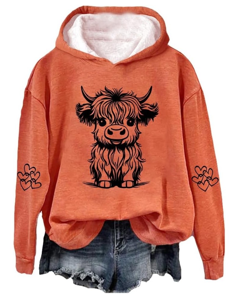 Highland Cow Sweatshirts for Women Cow Sweatshirts for Women Western Cow Print Shirt Country Western Sweatshirt Z-hoodie-stan...