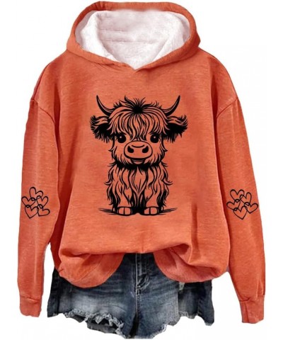 Highland Cow Sweatshirts for Women Cow Sweatshirts for Women Western Cow Print Shirt Country Western Sweatshirt Z-hoodie-stan...