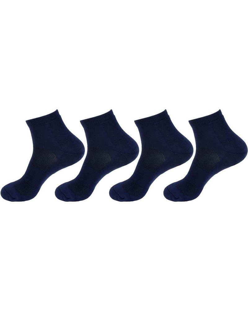 Women's Bamboo Athletic Quarter Crew Sock for Home Travel Work and Sport 06 Navy $13.54 Socks