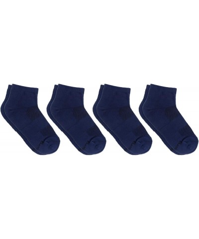 Women's Bamboo Athletic Quarter Crew Sock for Home Travel Work and Sport 06 Navy $13.54 Socks