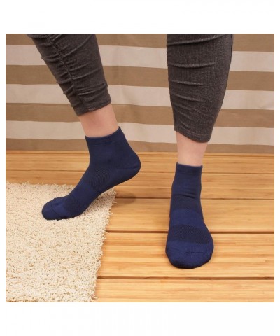 Women's Bamboo Athletic Quarter Crew Sock for Home Travel Work and Sport 06 Navy $13.54 Socks