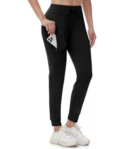 Women's Fleece Lined Jogger Pants Water Resistant Cargo Winter Hiking Sweatpants High Waisted Pockets Thermal Warm Black $15....