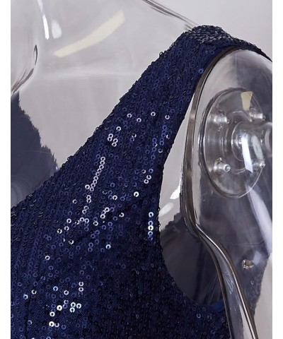 Women Sequin Dress Tulle Party Dress for Women Sexy V-Neck Dress Formal Long Dresses Evening Prom Gowns X-navy Blue $11.48 Dr...