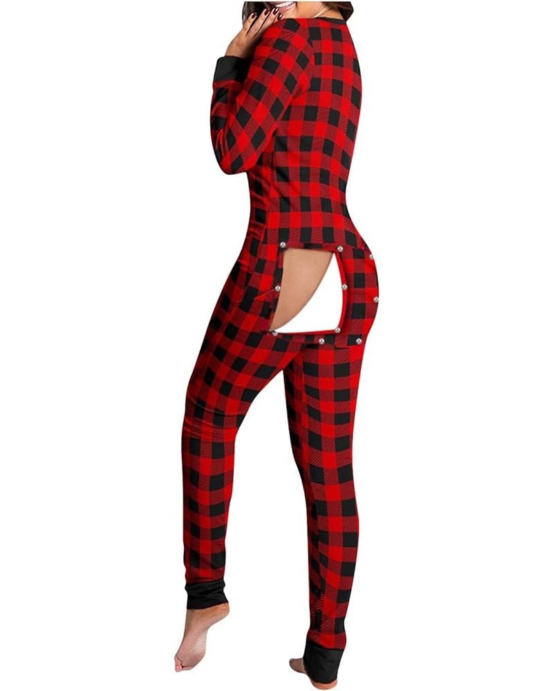 Women's Lingerie Sleep Lounge Valentines Day for Her Jumpsuit Adult Onesie Pajamas Heart Printed for Naughty Sex Play Red-b $...