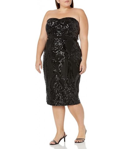 Women's City Chic Plus Size Dress Sequin Sofia Ff Black $43.94 Dresses