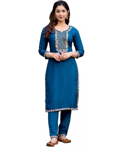 Fashion Ready to Wear Indian Pakistani Party Wear Regular Wear Kurta Pant Set Suit for Women kurta set for women 5xl $26.09 S...