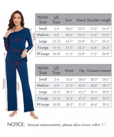 Viscose from Bamboo Pajama Sets for Women Soft Pjs Loungewear Short Sleeve Top with Pants Sleepwear Pajamas S-XXL Style C C-n...