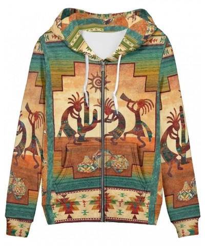 Women's Zip Up Long Sleeve Oversized Drawstring Hoodie Hooded Sweatshirt Pullover Top with Pockets Navajo Aztec $17.37 Hoodie...