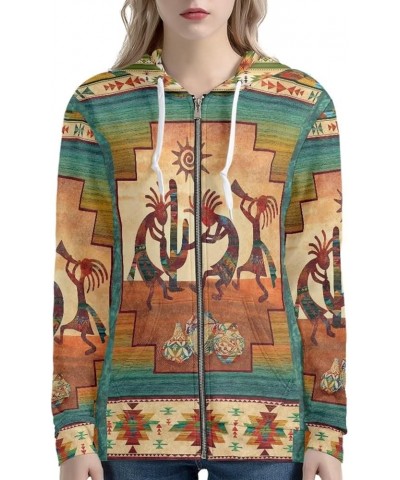 Women's Zip Up Long Sleeve Oversized Drawstring Hoodie Hooded Sweatshirt Pullover Top with Pockets Navajo Aztec $17.37 Hoodie...