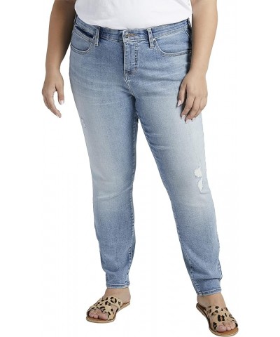 Women's Plus Size Cecilia Mid Rise Skinny Jeans Cabana Blue $33.25 Jeans