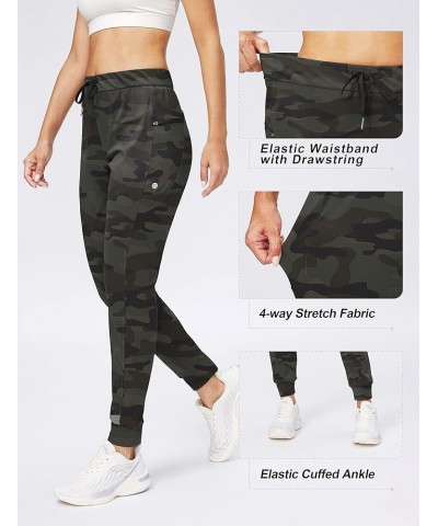 Women's Joggers Pants with Zipper Pockets Stretch Tapered Athletic Joggers for Women Lounge, Jogging, Workout Green Camo $17....