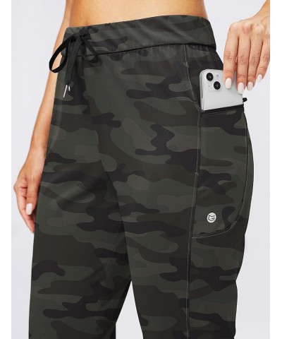 Women's Joggers Pants with Zipper Pockets Stretch Tapered Athletic Joggers for Women Lounge, Jogging, Workout Green Camo $17....