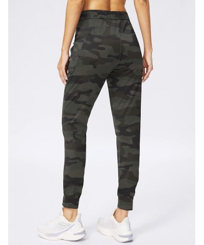 Women's Joggers Pants with Zipper Pockets Stretch Tapered Athletic Joggers for Women Lounge, Jogging, Workout Green Camo $17....