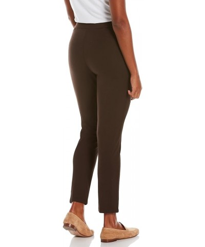 Women's Pull-on Ponte Pant with Seam Detail-Comfort Fit Dark Chocolate $11.49 Pants