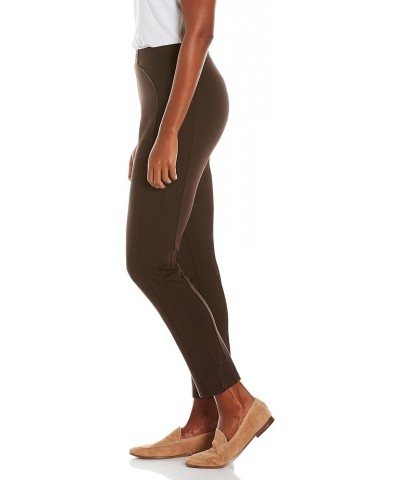 Women's Pull-on Ponte Pant with Seam Detail-Comfort Fit Dark Chocolate $11.49 Pants