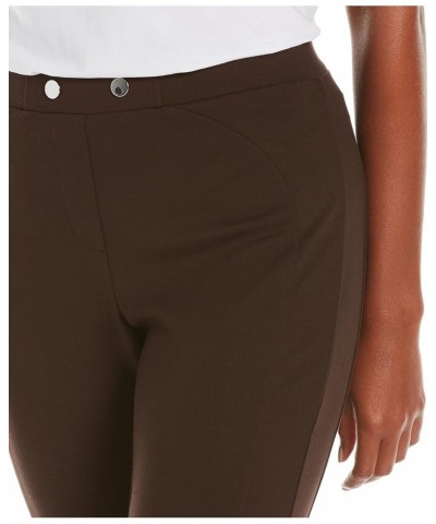 Women's Pull-on Ponte Pant with Seam Detail-Comfort Fit Dark Chocolate $11.49 Pants