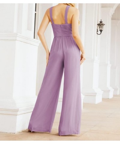 Bridesmaid Dresses Chiffon Jumpsuit Formal Evening Gowns Bridesmaid Dresses Long Dark Purple $54.99 Dresses