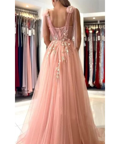 Tulle Long Prom Dresses 2024 with Train for Women Elegant Sweetheart Neck Formal Evening Gown Turquoise $37.80 Dresses