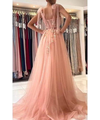 Tulle Long Prom Dresses 2024 with Train for Women Elegant Sweetheart Neck Formal Evening Gown Turquoise $37.80 Dresses