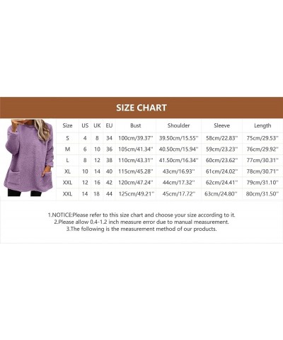 Sweatshirt for Womens Fashion Winter Warm Sweater Pullover Fleece Thickening Plus Size Fall Clothes Casual Loose Tops 02 dark...