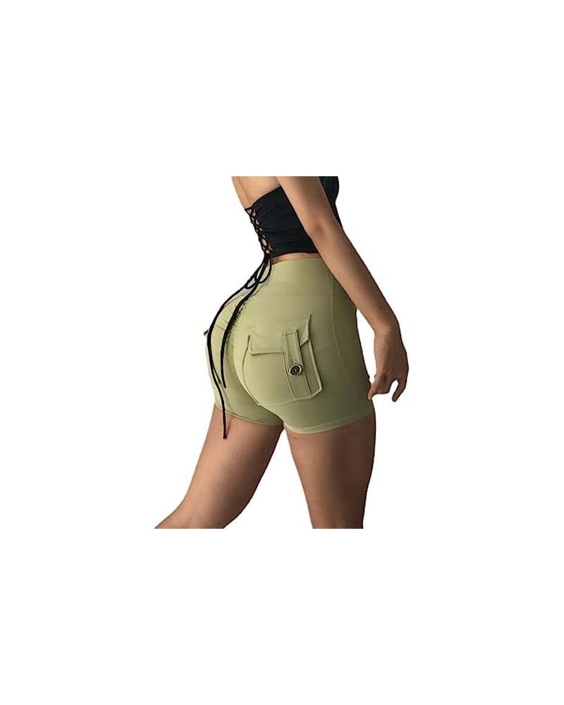 Aesthetic Workout Shorts Womens Aesthetic Yoga Shorts with Pockets for Women Athletic Shorts for Women Green $12.25 Activewear