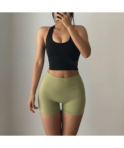 Aesthetic Workout Shorts Womens Aesthetic Yoga Shorts with Pockets for Women Athletic Shorts for Women Green $12.25 Activewear