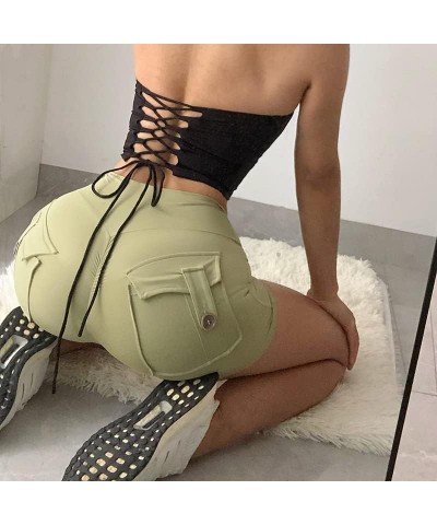 Aesthetic Workout Shorts Womens Aesthetic Yoga Shorts with Pockets for Women Athletic Shorts for Women Green $12.25 Activewear