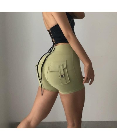 Aesthetic Workout Shorts Womens Aesthetic Yoga Shorts with Pockets for Women Athletic Shorts for Women Green $12.25 Activewear