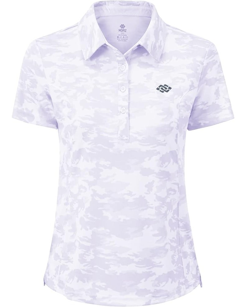 Women's Golf Polo Shirts Short Sleeve Tennis Shirts Quick Dry Sun Protection Sports Athletic Tops Camo Purple $11.00 Shirts