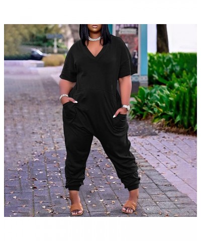 Oversized Jumpsuits for Women Plus Size Rompers for Women Overalls with Pockets Tie dye Print Womens Jumpsuits 01-black $9.82...