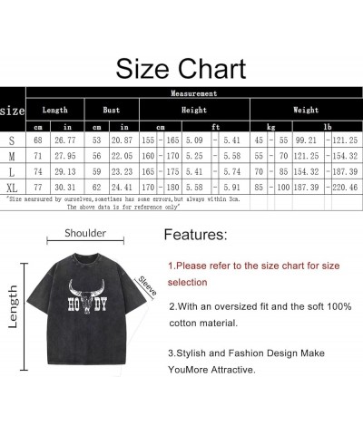 Howdy Western Graphic Tees for Women Vintage Oversized Country Music T Shirts Baggy Boyfriend Tee Cowgirl Shirts Black $13.69...