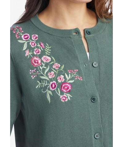 Women's Plus Size Perfect Elbow-Length Sleeve Cardigan Sweater Black Pretty Rose $16.10 Sweaters