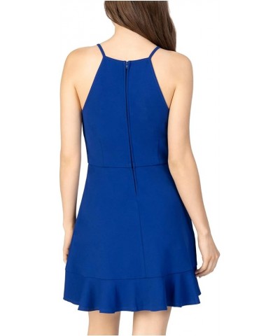 Women's Ruffled Fit and Flare Dress Blue $9.76 Dresses