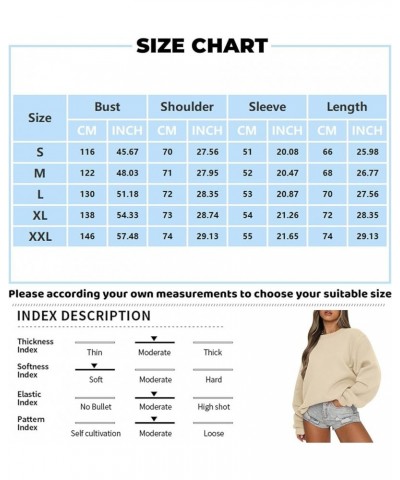 Fall Women Fashion 2023 Fall Womens Crew Neck Sweatshirts Tops Long Sleeve Casual Pullover Loose Sweatshirt Tops 06-beige $11...