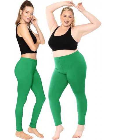 Women's Plus Size Knee & Full Length Leggings | X-Large - 7X Full Length Kelly Green $11.19 Leggings