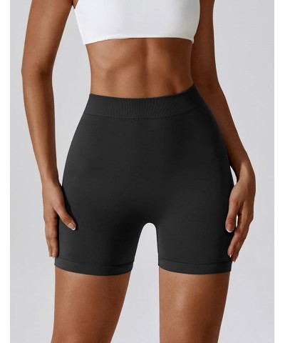 Womens V Back Scrunch Butt Seamless Workout Shorts High Waisted Yoga Gym Athletic Booty Shorts Dark Grey $12.92 Shorts