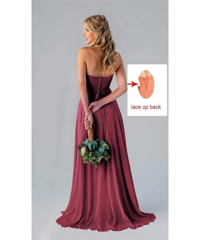 Women's Sweetheart Long Bridesmaid Dresses Long Chiffon Wedding Evening Formal Prom Dress Dodger Blue $18.19 Dresses