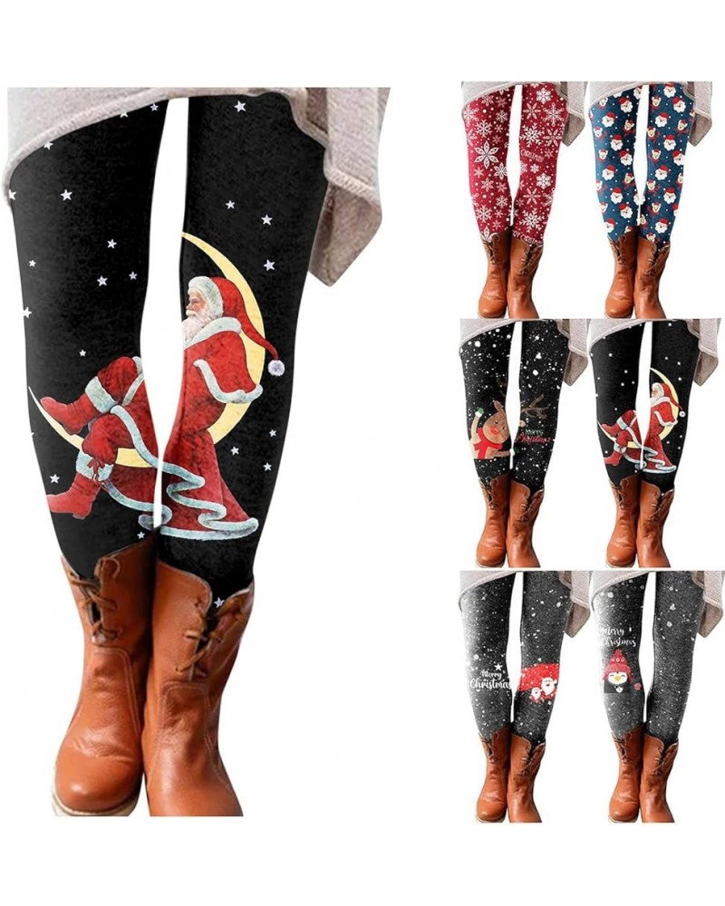 Christmas Leggings for Women 2022,Womens Ultra Soft Brushed Christmas Leggings Pants Ankle Length Pants F $7.84 Leggings