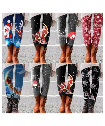 Christmas Leggings for Women 2022,Womens Ultra Soft Brushed Christmas Leggings Pants Ankle Length Pants F $7.84 Leggings