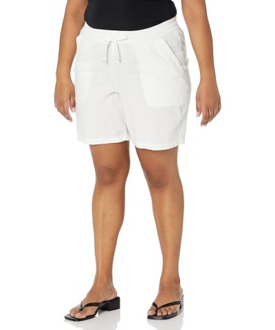 Women's Plus Size Short Linen Visc White $7.14 Shorts